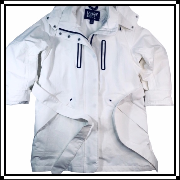 Land’s End - New Belted Hooded Squall Jacket L/P NWT - Picture 14 of 15